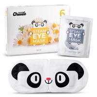 Chillife 6 Augenmasken Set mit Kamillen Duft I wärmende Augenmaske für Entspannung, Spa, Wellness I Hilft bei trockenen, geschwollenen Augen und dunklen Ringen I Steam Eye Mask mit Panda Design