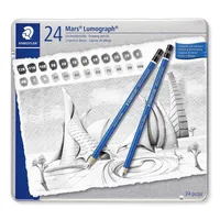 Ołówek STAEDTLER 100 G24 STAEDTLER Mars Lumograph, 24 sztuki w metalowym etui