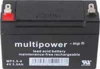 Multipower MP3.5-4 4V 3,5Ah Bleiakku AGM Blei Gel Akku 4,8mm Steckkontakte Faston, 4260476411663
