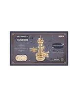 Drevené puzzle 3D Music Box Veža riadenia letovej prevádzky