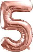 Balon foliowy 5 86cm różowe złoto