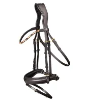 Waldhausen X-Line Trensenzaum Goldheart braun oder schwarz, Farbe:Braun, Größe:VB
