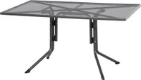 Siena Garden Diningtisch ELDA Plus 140 x 90 cm, Stahl Anthrazit / Streckmetall Eisengrau