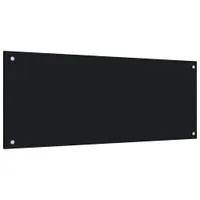 Küchenrückwand Schwarz 100x40 cm Hartglas