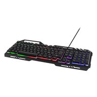 DELTACO GAMING DK120 RGB-beleuchtete Tastatur, Metallrahmen, USB, schwarz