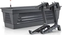 Plastard Blumenkasten 100 cm Anthrazit mit Hydroeinsatz, Wasserstandsanzeiger und Halterung