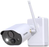 ZOSI C306 Drahtlos Batteriebetrieben Außen Akku Kamera Cloud Funkkamera mit Farbnachtsicht, PIR Menschenerkennung, Licht&Ton Alarm