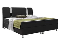 Inter Handels Boxspringbett Riva 180x200 cm Kunstleder Schwarz
