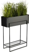 HowHomely | Blumenständer, Pflanzenständer, Pflanzenständer Schwarz - 72 cm, Blumenständer Metall, Blumensäule