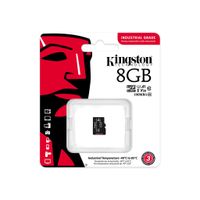 Kingston Technologie Industrie 8 Go MicroSDHC UHS-I Klasse 10