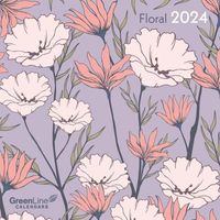 GreenLine Floral 2024 - Wand-Kalender - Broschüren-Kalender - 30x30 - 30x60 geöffnet - Blumen