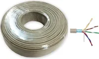 100m Telefonkabel Telefonleitung 4 x 2 x 0,6 mm - 8 Adern Verlegekabel J-Y(ST) Y Rund mit extra Alu Abschirmung