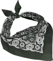 Betz Nickituch Bandana Halstuch mit klassischem Paisleymuster 55x55 cm, grün