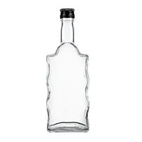 SuperButelki - 50x Butelka szklana FALA 500 ml z zakrętką – ozdobna na nalewki, bimber, wódkę, alkohole, butelki 0,5 l ozdobne, falowane, dekoracyjne
