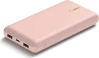 Belkin Powerbank 20.000mAh rosa 15W+USB-A/C Kab. 15cm BPB012btRG