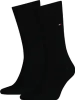Tommy Hilfiger skarpety męskie 2-pack - pończochy 371111 w kolorze czarnym i szarym, Kolor:Czarny, Materiał:39-42