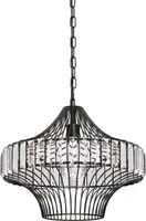 Pendelleuchte Kristallglas Schwarz mit 1 Lampe