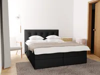 MEBLITO vreckové lôžko manželská posteľ Tissa boxy matrac H3 180x200 cm čierna (cosmic 100)