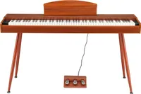 FCH Elektro Klavier Digital E-Piano mit 88 Tasten Hammermechanik 128 Rhythmen, 135x32 cm,braun