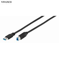 VIVanco™Druckerkabel, USB 3.1 Typ A Stecker - B Stecker, 1,8m