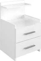 Vicco Nachttisch Alpin, 40 x 62 cm mit Schubladen, Weiß