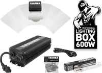 TRAFIKA pflanzenbeleuchtungs-kit elektronisches vorschaltgerät 600W: digitales ballast 600W + leuchtmittel 600W + 4m-kabel + umlenkrollen + reflektor