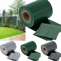 TOSANEO PVC Sichtschutzstreifen Grün 35m x 19cm Sichtschutz Windschutz Zaunblende für Doppelstabmatten-Zaun Gartenzaun inkl. 30 Clips Rolle 450 g/m²