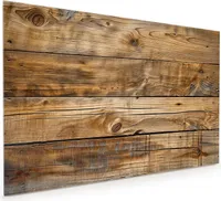 Küchenrückwand Spritzschutz Glas mit Motiv Holzdielenmaserung 40 x 40 cm