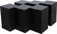 Dosenritter | 6 x eckige Vorratsdose/Teedose M, aromadicht aus Metall für ca. 150g Earl Grey | 12,8 x 6,8 x 6,8 cm (H,B,T) | eckig Schwarz