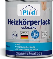 Plid Heizkörperlack LH 0,75L für ca. 9m², Weiß Glänzend / hitzebeständiger Lack bis 80°