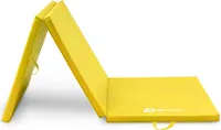 Hop-sport Skládací tvrdá gymnastická žíněnka 4cm žlutá | Gymnastický matrac