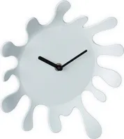 relaxdays Weiße Wanduhr Farbklecks