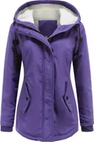 Damen Winterjacke Winterjacke Baumwolljacke Warme, verdickte Reißverschlusstaschenjacke (S-5XL)