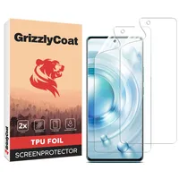 GrizzlyCoat  Vivo X80 Pro Hydrogel TPU Displayschutz - Hüllenfreundlich + Applikator (2er Pack)