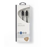 Nedis Optisches Audiokabel | Toslink Stecker | Toslink Stecker | 1.00 m | rund | PVC | Anthrazit | Verpackung mit Sichtfenster NE550670139