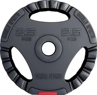 GORILLA SPORTS® Hantelscheiben - 2,5kg Gewichte, 30/31 mm Bohrung, mit Tri-Grip, Kunststoff - Gewichtsscheiben Set, Hantelscheiben-Set
