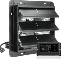 Odsávací ventilátor VEVOR, 305 mm, regulátor teploty a vlhkosti, EC motor, 904 CFM, nástěnný ventilátor s regulací otáček pro montáž na stěnu, větrání a chlazení pro skleníky, garáže