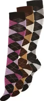 Yenita® Kniestrümpfe 3 Paar, im klassischen Karodesign 39-42