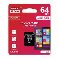 Speicherkarte MicroCARD microSDHC Karte 64GB Speicher Class 10 UHS-I mit Adapter