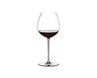 Riedel value set 1 pohár FATTO A MANO OLD WORLD PINOT NOIR PINK 4900/07P a 1 x leštiaca handrička z mikrovlákna Riedel a 4 slamky z nehrdzavejúcej ocele EKM Living