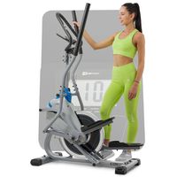 Hop-Sport Cross Stepper für zuhause HS-400B Icon - 2-in-1 Crosstrainer und Stepper mit Trainingscomputer - innovatives Trainingsgerät verbindet das Stepper- und Crosstrainer-Training