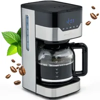ProfiCook Kaffeemaschine | für 12-14 Tassen Kaffee | mit 3 elektrischen Aromastufen | Coffee Machine mit Sensor Touch-Bedienung & Filtereinsatz | Edelstahlgehäuse | PC-KA 1169