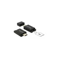 DeLOCK 91738, MicroSD (TransFlash),MicroSDHC,MicroSDXC, Schwarz, Mikro-USB, 13 mm, 30 mm, 6 mm
