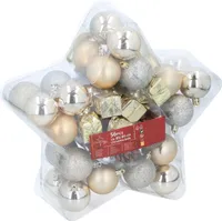 Weihnachtskugeln Set 56-teilig Gold