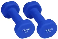 OnWay 2 x 2,0 kg Neopren-Hantel Set blau OW1001-2k