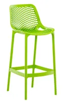 DELUKE® Barhocker modern Grün LORL - Kunststoff, 105x45x53cm | Barhocker mit Lehne Tresenhocker Barstuhl Küchenhocker Thekenhocker hoher Stuhl