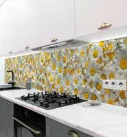 Küchenrückwand selbstklebend Kamillenfeld Spritzschutz Folie - 120 x 60cm