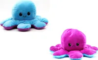 Oktopus Reversible Rainbow Kuscheltier Wende Plüschtier Octopus groß 20 cm doppelseitiger Flip Spielzeug Geschenkidee Die Farben sind unsortiert und Nicht wählbar