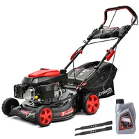 LEHMANN LGALM-2642 Benzin Rasenmäher | 42 cm Schnittbreite | 5-stufige Schnitthöhenverstellung 25-70 mm | 40 Liter Fangkorb