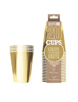 Papierové poháre 500 ml zlaté 20 ks.  $